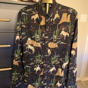 Black long sleeve western shirt